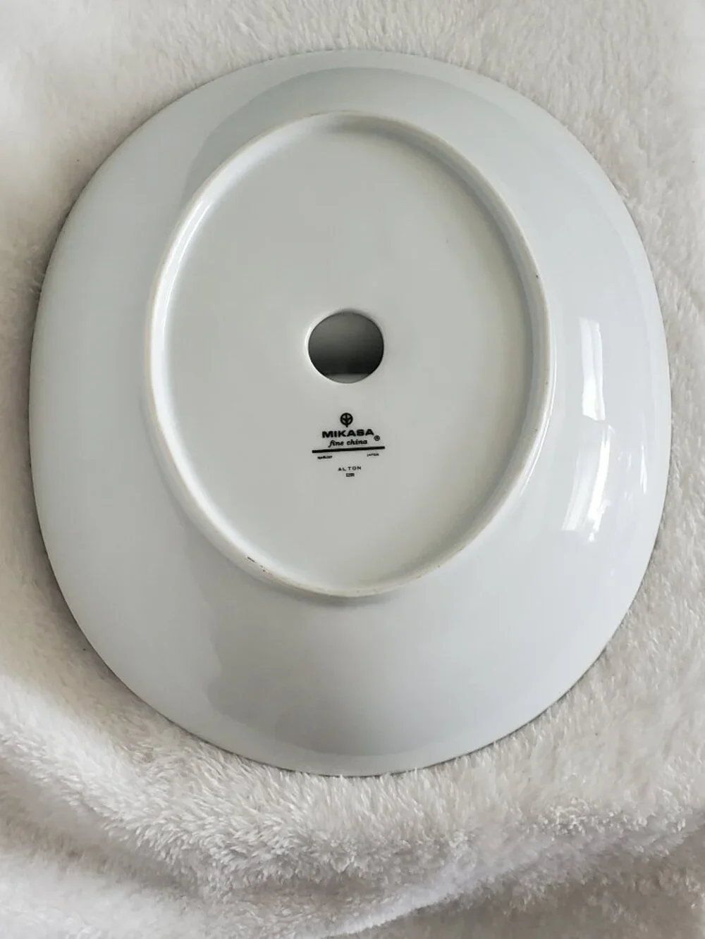 MIKASA Fine China ALTON 5299 -OVAL DIVIDED SERVING BOWL Japan EUC!